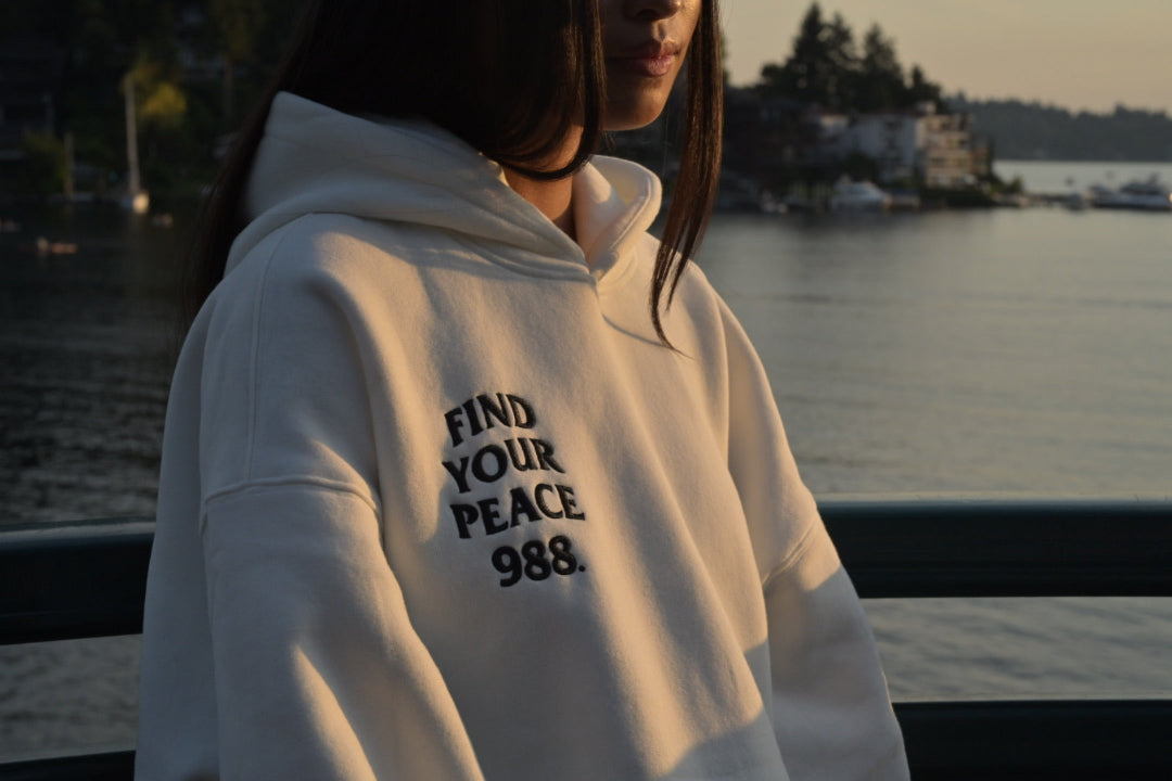 988 Find Your Peace Embroidered Hoodie