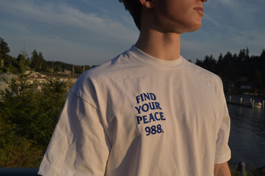 988 Find Your Peace Embroidered T-Shirt