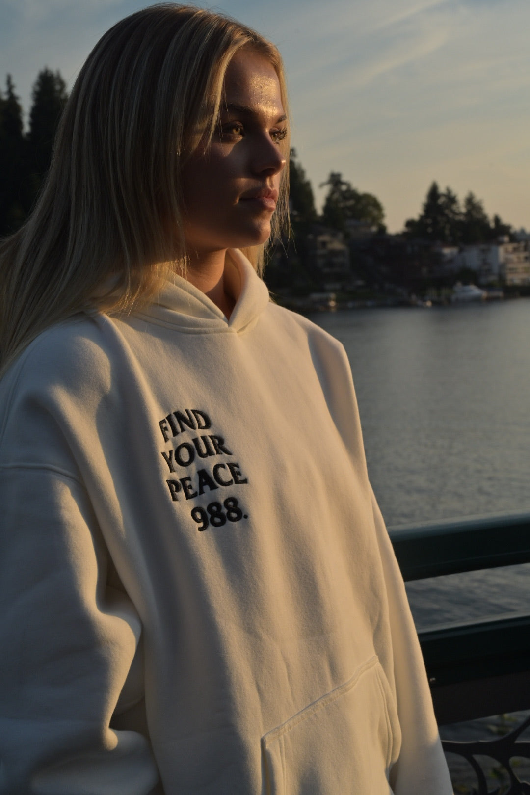 988 Find Your Peace Embroidered Hoodie
